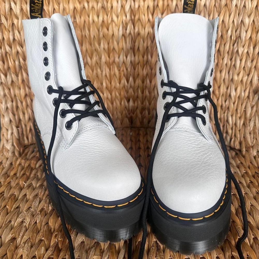 New Dr. Martens White Jadon Max Boots